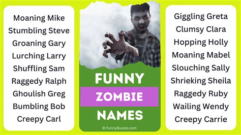 funny zombie names